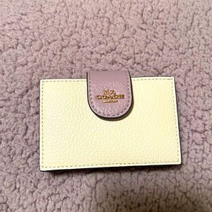 Coach Color block accordion card case